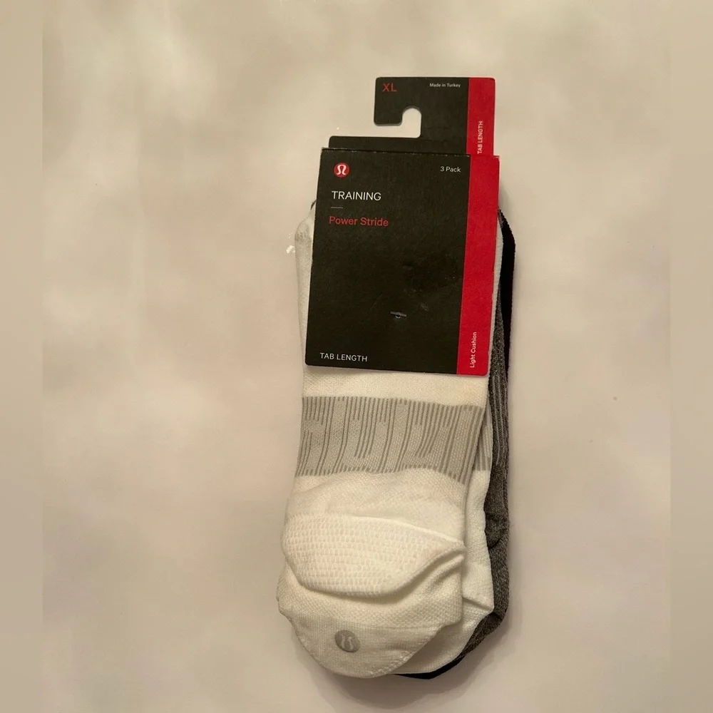 lululemon athletica Black, Gray, and White‎ Athletic Socks